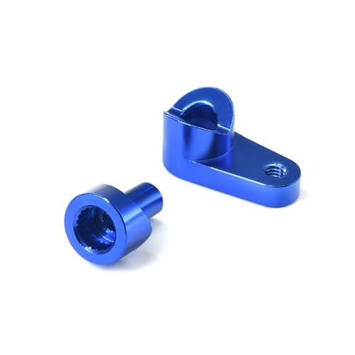 JOYSOG Metal Aluminum 20T Servo Horn for ARRMA 1/18 Granite GROM, 1/18 Typhon GROM, 1/14 Mini Mojave GROM RC Cars - Blue Upgrade Part