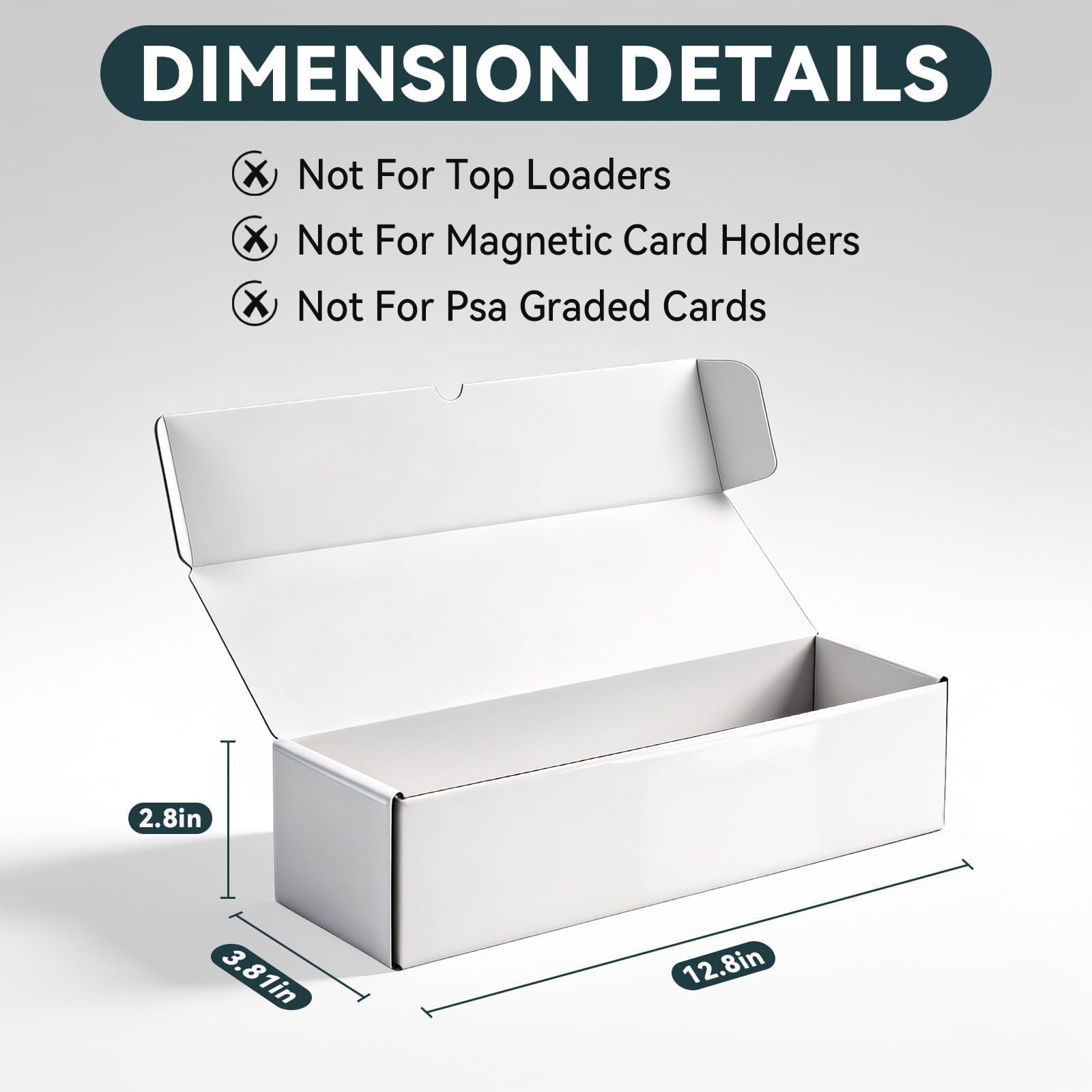 JPPSUJJ 6-Pack Trading Card Storage Box – Heavy Duty Corrugated Cardboard, Holds 1000 Cards Each, 12.8 Inch Horizontal, White