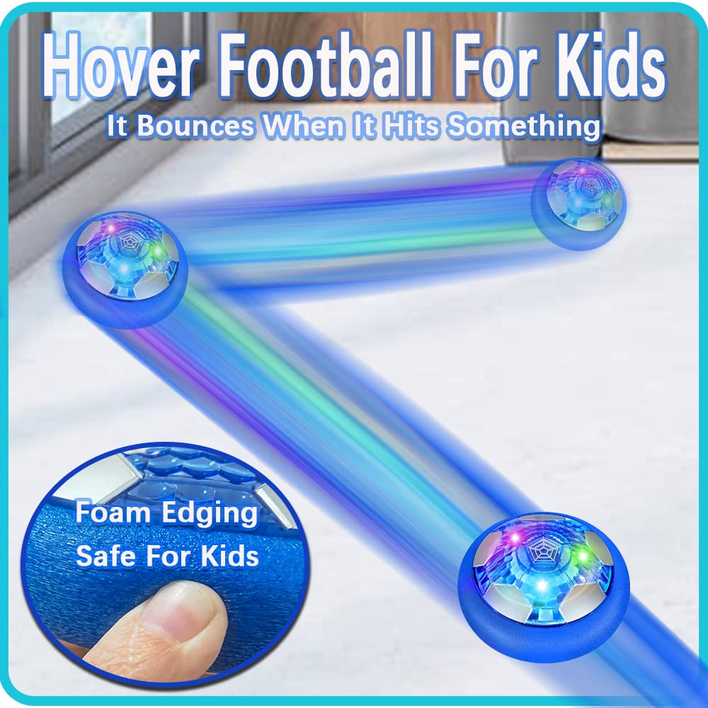 JRD&BS WINLAir Floating Hover Soccer Ball with LED Lights – Battery Powered Indoor/Outdoor Toy for Kids Ages 3-16