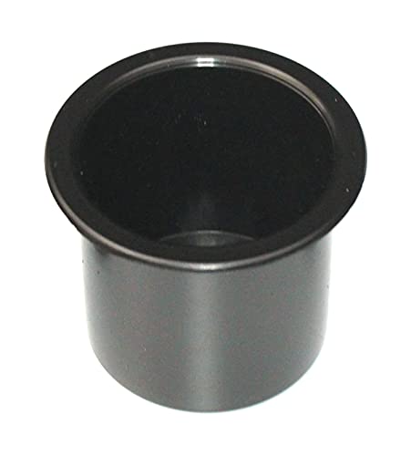 JSP Manufacturing 4-Pack Black Plastic Drop-In Cup Holders for Poker Tables, Boats, RVs