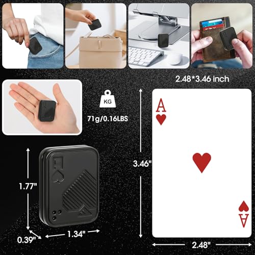 JUDIXY Metal Poker Push Card Fidget Slider – Stainless Steel Magnetic Stress Relief Toy for Adults (Black A)