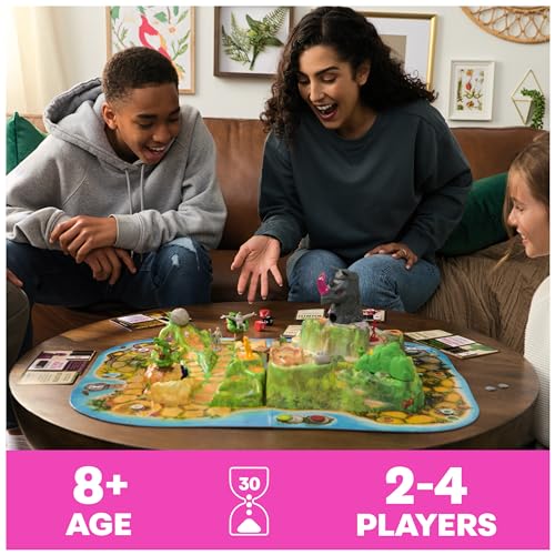 Jumanji Stampede Cooperative Board Game – 3D Adventure for 2-4 Players Ages 8+