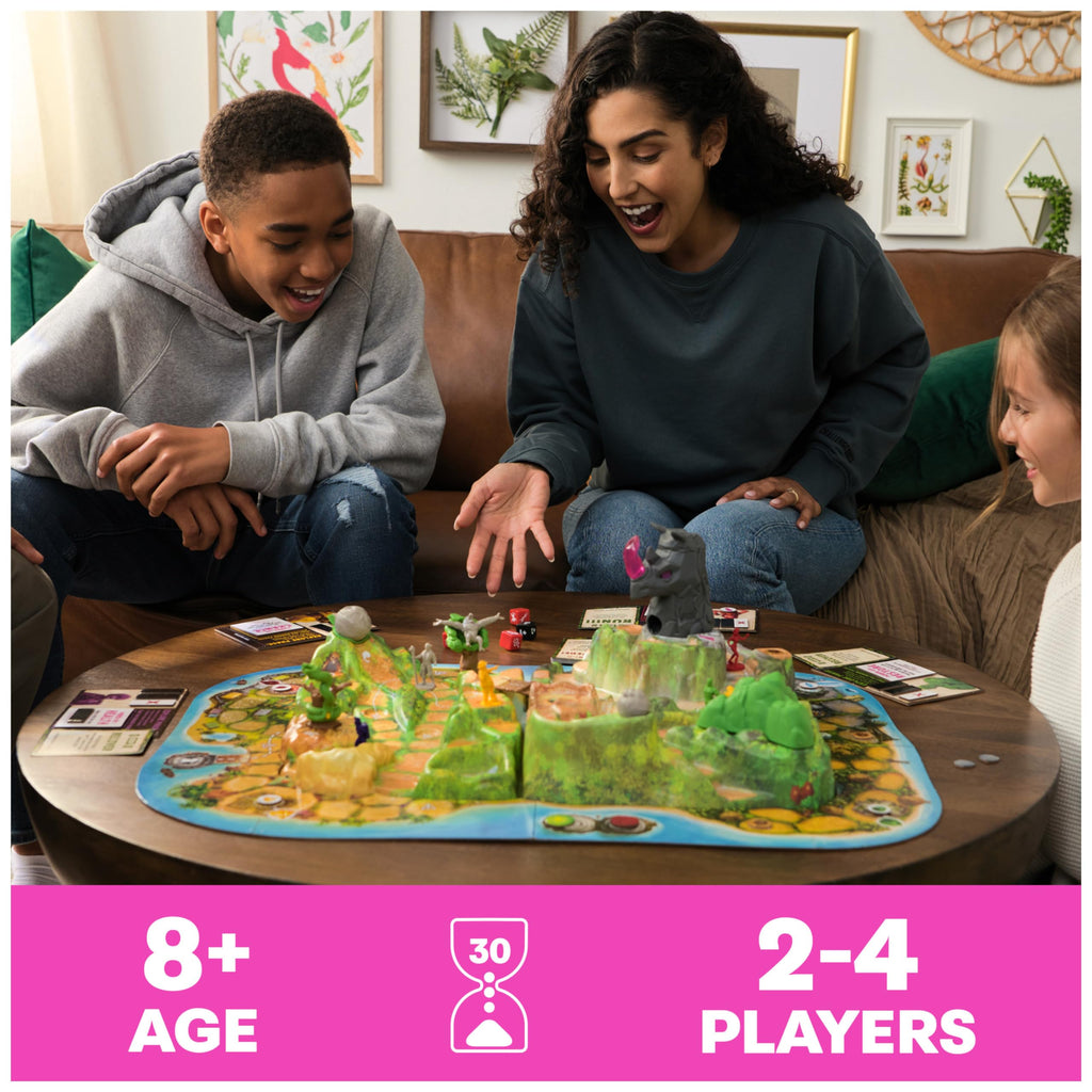 Jumanji Stampede Cooperative Board Game – 3D Adventure for 2-4 Players Ages 8+