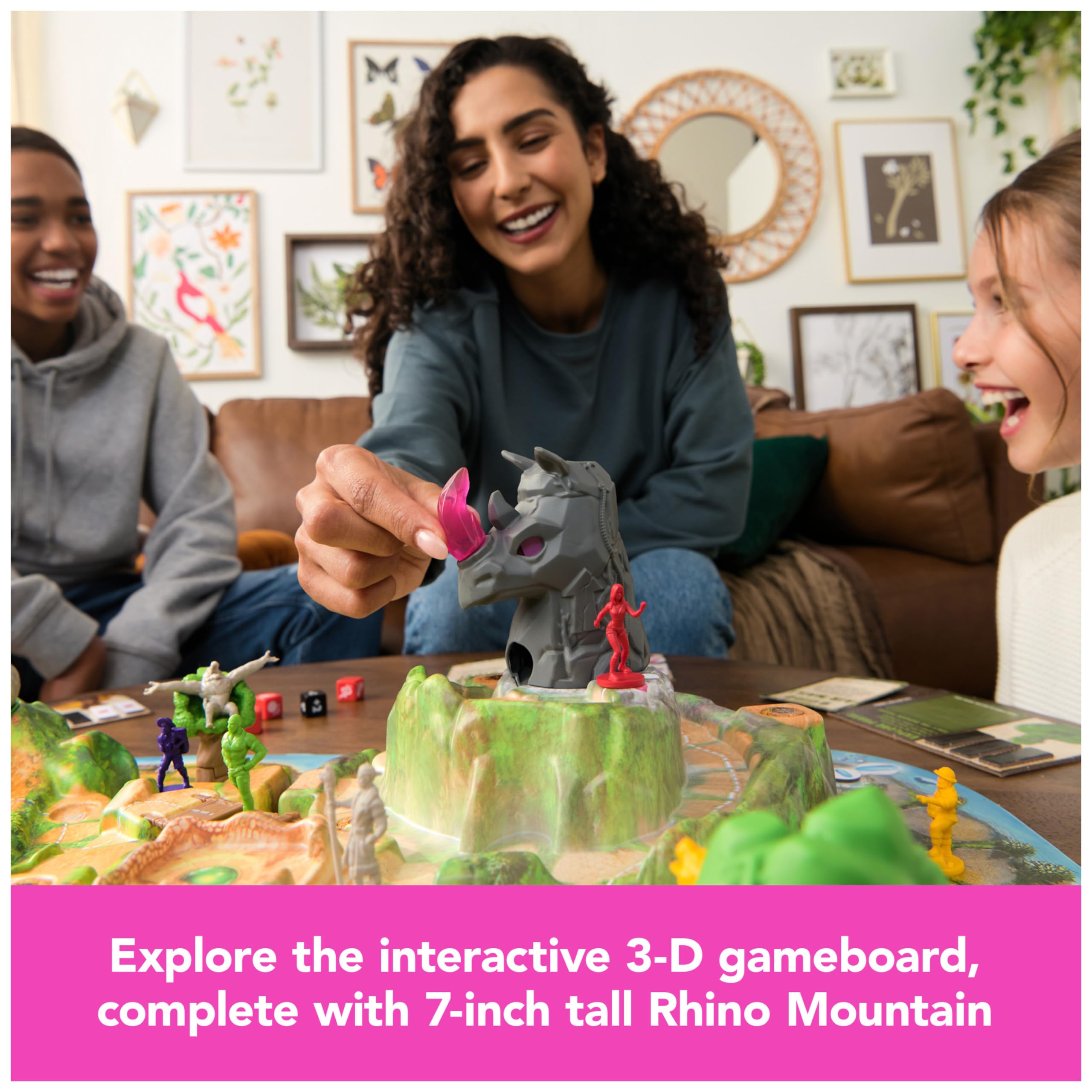Jumanji Stampede Cooperative Board Game – 3D Adventure for 2-4 Players Ages 8+