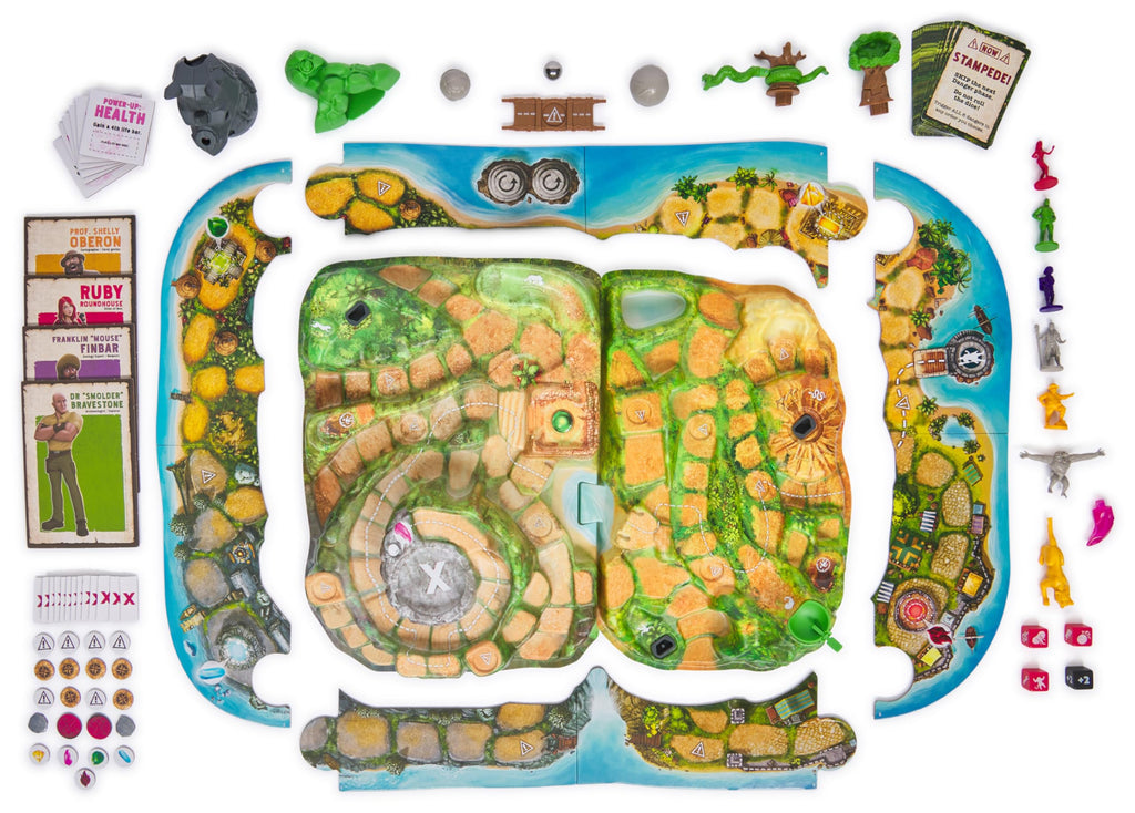Jumanji Stampede Cooperative Board Game – 3D Adventure for 2-4 Players Ages 8+
