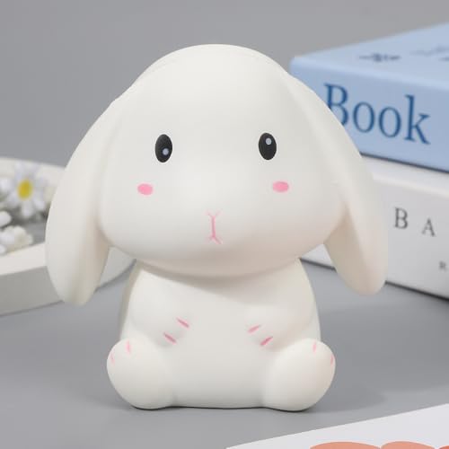 Jumbo White Bunny Squishy Toy – Slow Rising Stress Relief Rabbit by lulucross