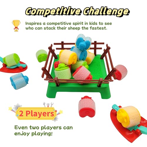 Jumping Sheep Board Game – Catapulting Sheep Launching Game for Kids (2-4 Players)