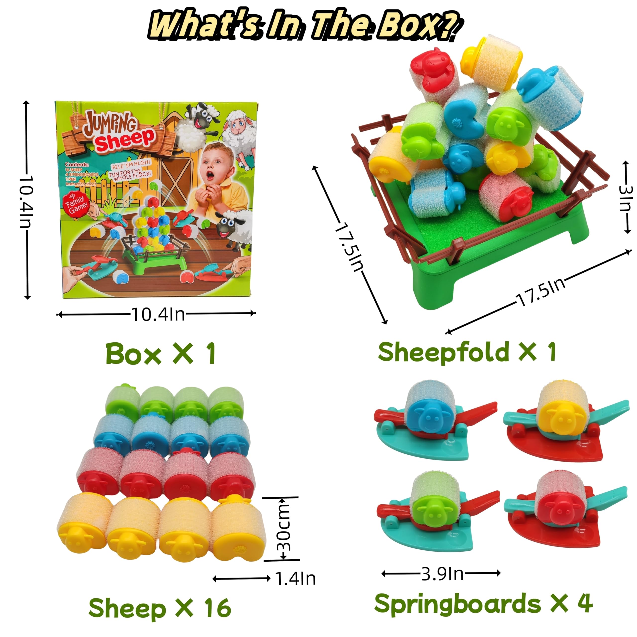 Jumping Sheep Board Game – Catapulting Sheep Launching Game for Kids (2-4 Players)