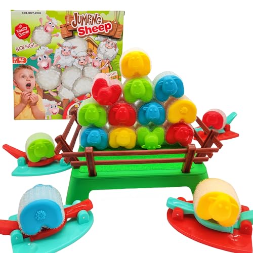 Jumping Sheep Board Game – Catapulting Sheep Launching Game for Kids (2-4 Players)