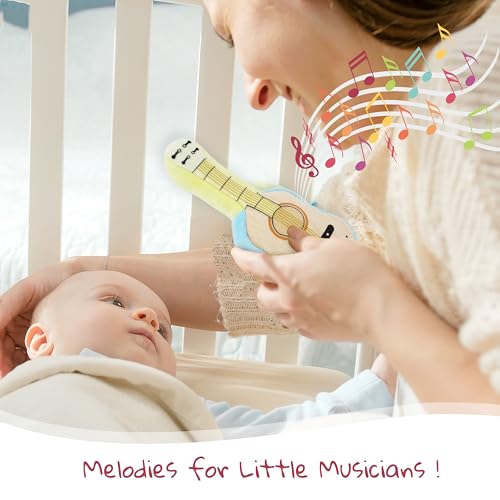 June Garden 7" Plush Guitar Toy for Infants – Soft, Musical, Machine-Washable