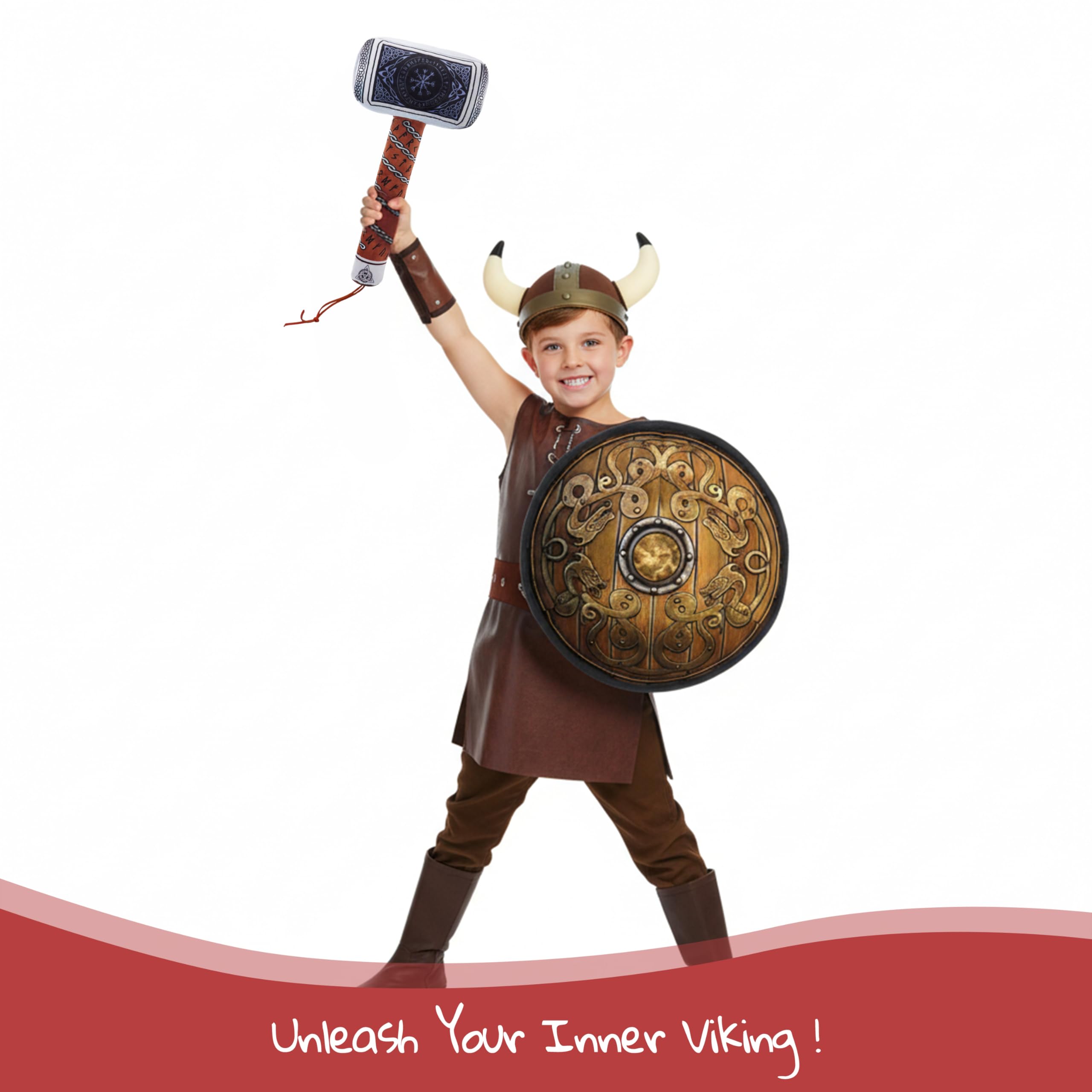 June Garden Little Vikings Soft Plush Hammer – 13” Pretend Play Toy for Kids
