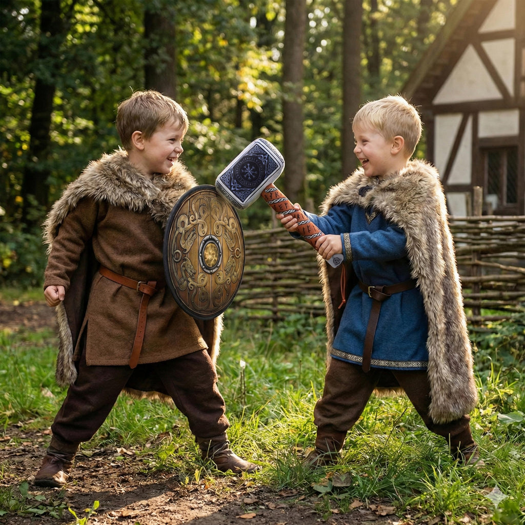 June Garden Little Vikings Soft Plush Hammer – 13” Pretend Play Toy for Kids