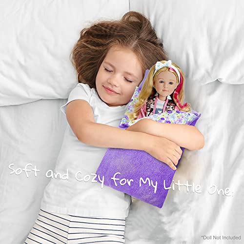 June Garden Reversible Doll Sleeping Bag with Pillow for 18-Inch Dolls