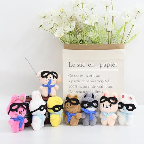 JUNG KOOK SKZ Plushie Wolf Chan – 12 cm Stray Kids SKZOO Plush with Removable Sunglasses