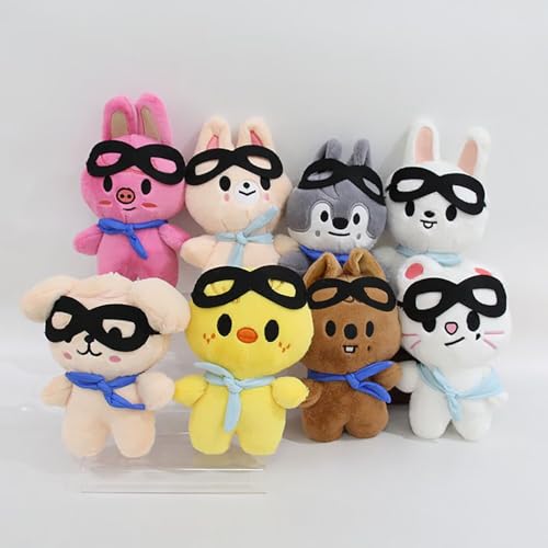 JUNG KOOK SKZOO BbokAri Plush Toy - 12cm Soft Stuffed Doll with Removable Sunglasses for Stray Kids Fans