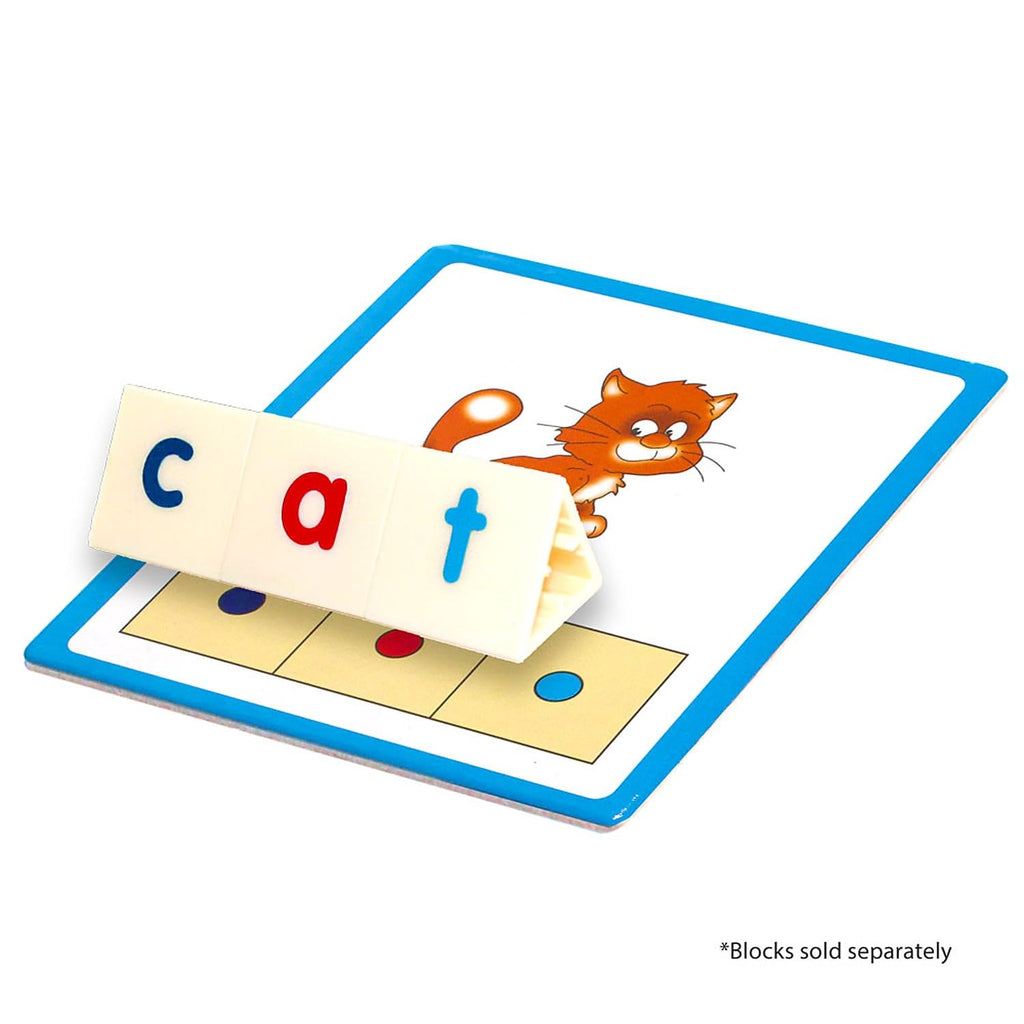 Junior Learning CVC Word Builders Activity Cards – 48 Self-Checking Cards for Ages 4+