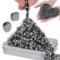 JUNYANG Magnetic Bead Set – 1000+ Mini Beads + 2 Large Balls – Stress Relief Desk Toy for Teens & Adults