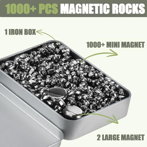 JUNYANG Magnetic Bead Set – 1000+ Mini Beads + 2 Large Balls – Stress Relief Desk Toy for Teens & Adults