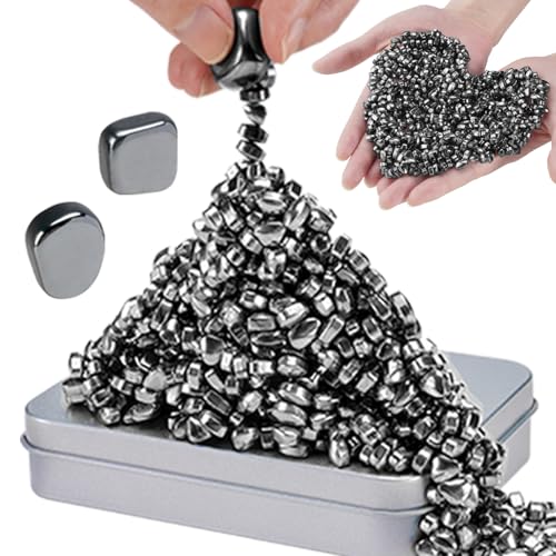 JUNYANG Magnetic Bead Set – 1000+ Mini Beads + 2 Large Balls – Stress Relief Desk Toy for Teens & Adults