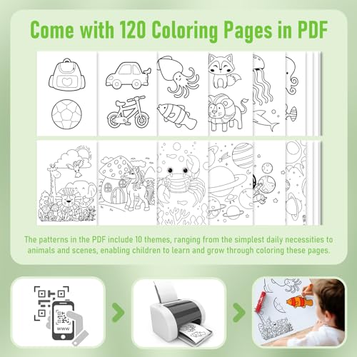 JUPITEARTH 24 Colors Tempera Paint Sticks – Quick-Dry, Washable & Non-Toxic Art Set for Kids with 120 Coloring Pages and Stickers