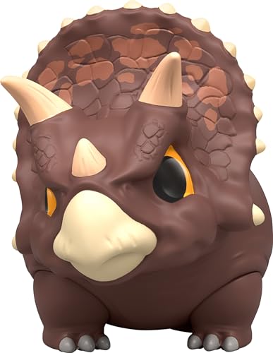 Jurassic World Bite Club Triceratops Action Figure – 4-Inch Chubby Collectible with Accessory