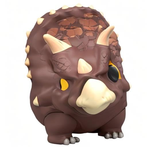 Jurassic World Bite Club Triceratops Action Figure – 4-Inch Chubby Collectible with Accessory