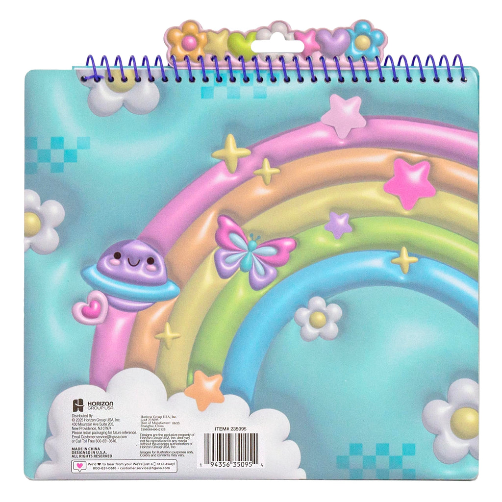 Just My Style 3D Activity Book for Kids – 30 Pages, Squishy Cover, Glitter Pen & Stickers