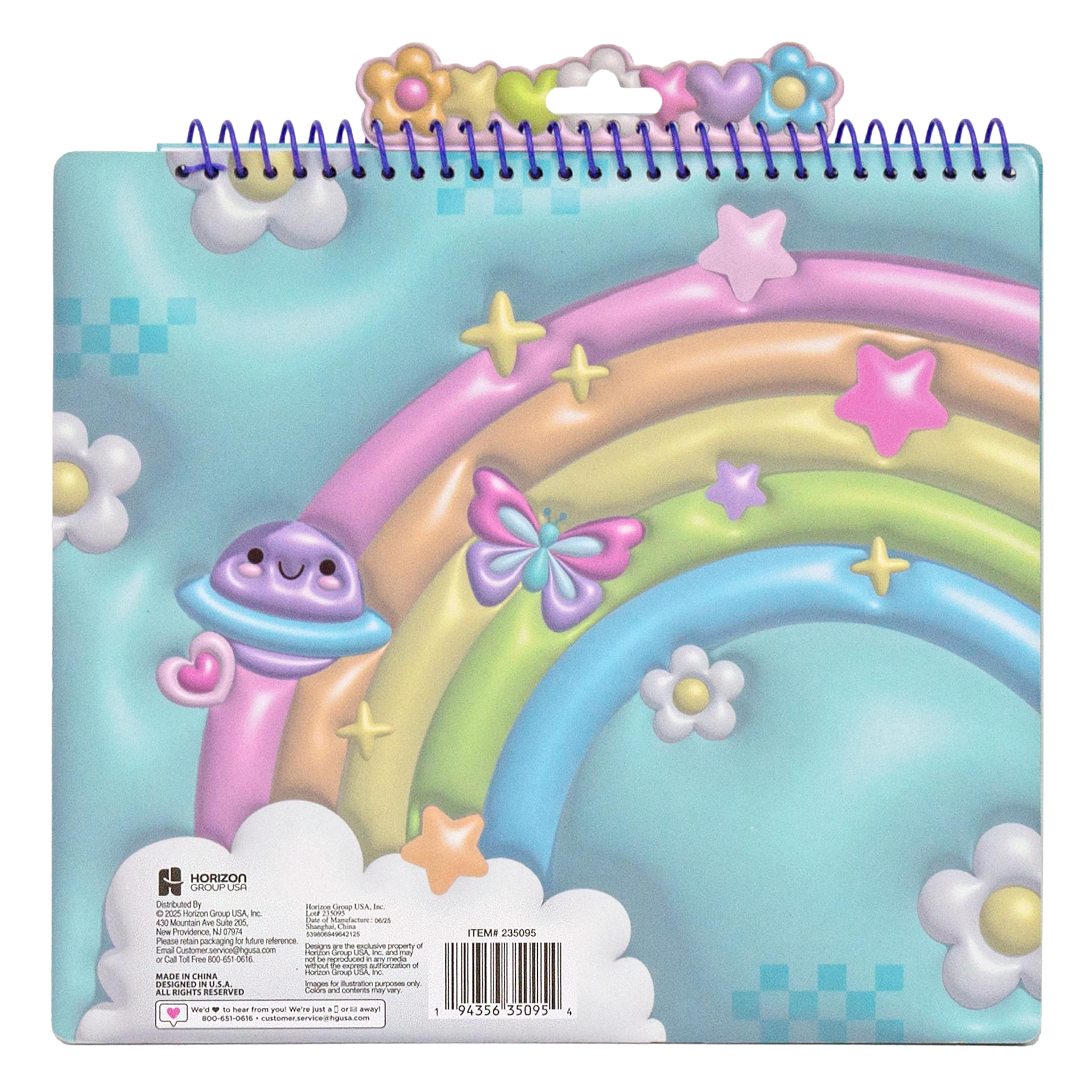 Just My Style 3D Activity Book for Kids – 30 Pages, Squishy Cover, Glitter Pen & Stickers