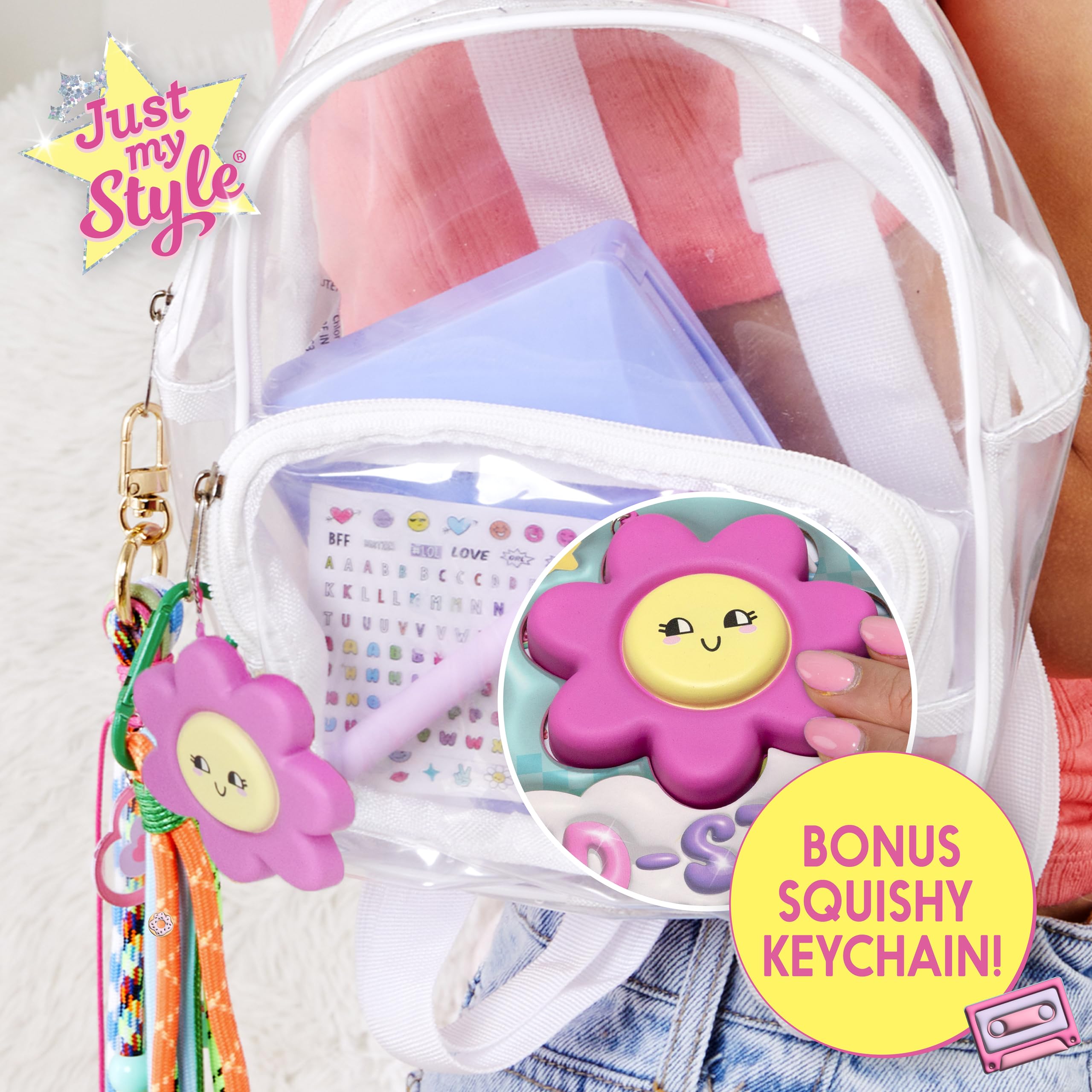 Just My Style 3D Activity Book for Kids – 30 Pages, Squishy Cover, Glitter Pen & Stickers