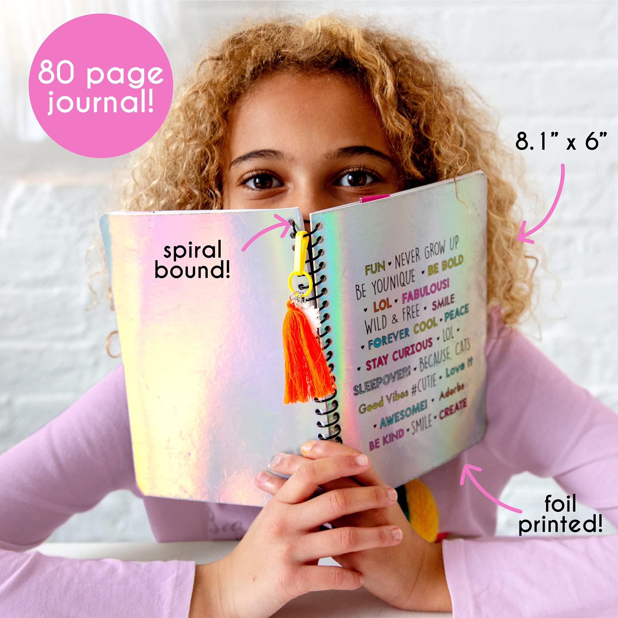 Just My Style Dream Journal – 80-Page Spiral-Bound Notebook with Stickers for Kids Ages 6+