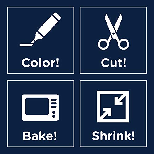 Just Play Shrinky Dinks Creative Pack – 25 Frosted White Sheets for DIY Keychains, Charms & Gifts