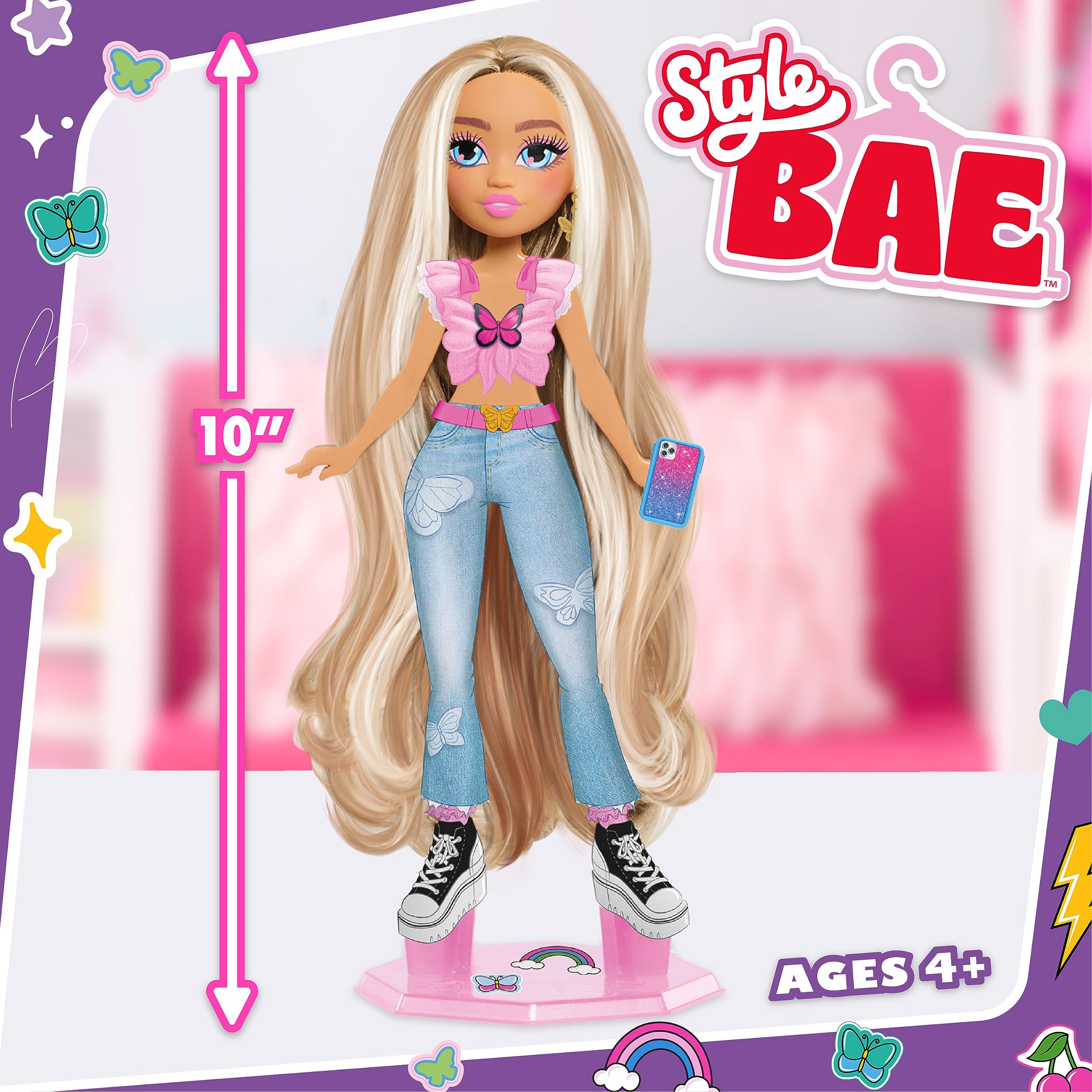 Just Play Style Bae Dylan 10-Inch Fashion Doll with 28 Pieces for Kids Age 4+
