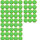 Justfund Green Nerf Vortex Disc Refills - 50 Pack EVA Foam Ammo for Praxis Nitron Vigilon Proton
