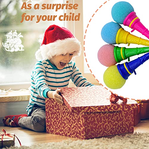 Juuxncgv 30-Pack Mini Ice Cream Foam Ball Launchers – 4-Inch Cone Shooters for Party Favors