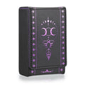 JUXYES PU Leather Tarot Card Case with Moon Pattern - Magnetic Closure Protective Pouch for Standard Size Decks