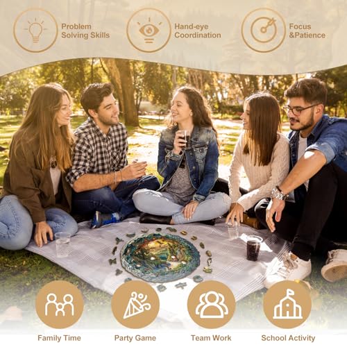 KAAYEE 3D Vision Wooden Puzzle – Cave Forest Scene, 100-Piece Laser-Cut Jigsaw (8.5 x 8.4 in)