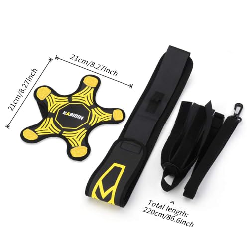 Kabibin Soccer & Volleyball Solo Training Kit with Adjustable Bungee Waist Belt