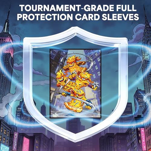 Kabinka 100-Pack Standard Size Card Sleeves - Turtle Design, Clear Front, Matte Back for MTG TCG