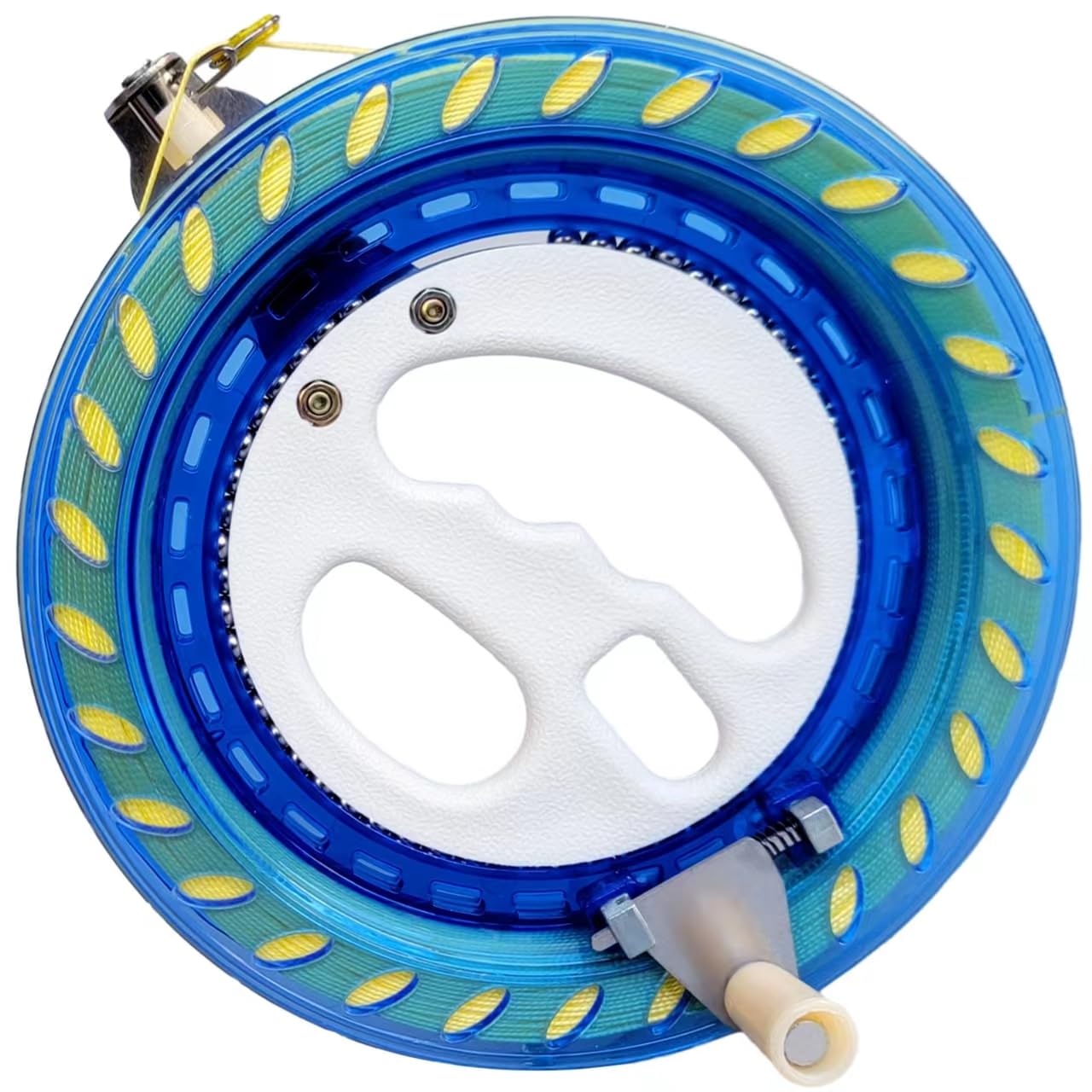 Kaiciuss 7.2-Inch Kite Reel Winder with 650ft Line, Safety Lock & Steel Bearings for Kids and Adults