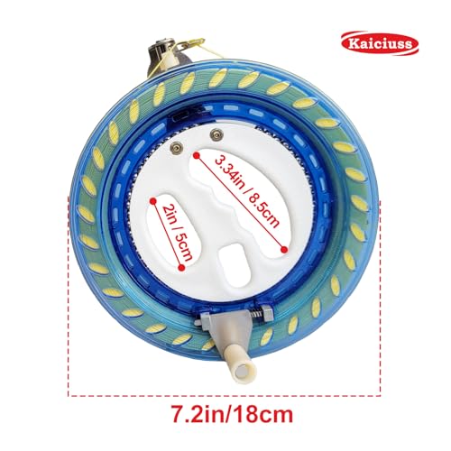 Kaiciuss 7.2-Inch Kite Reel Winder with 650ft Line, Safety Lock & Steel Bearings for Kids and Adults