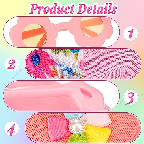 Kajaia 8-Piece 18 Inch Doll Beach Outfit Set with Swimsuits, Sunglasses, Hat and More