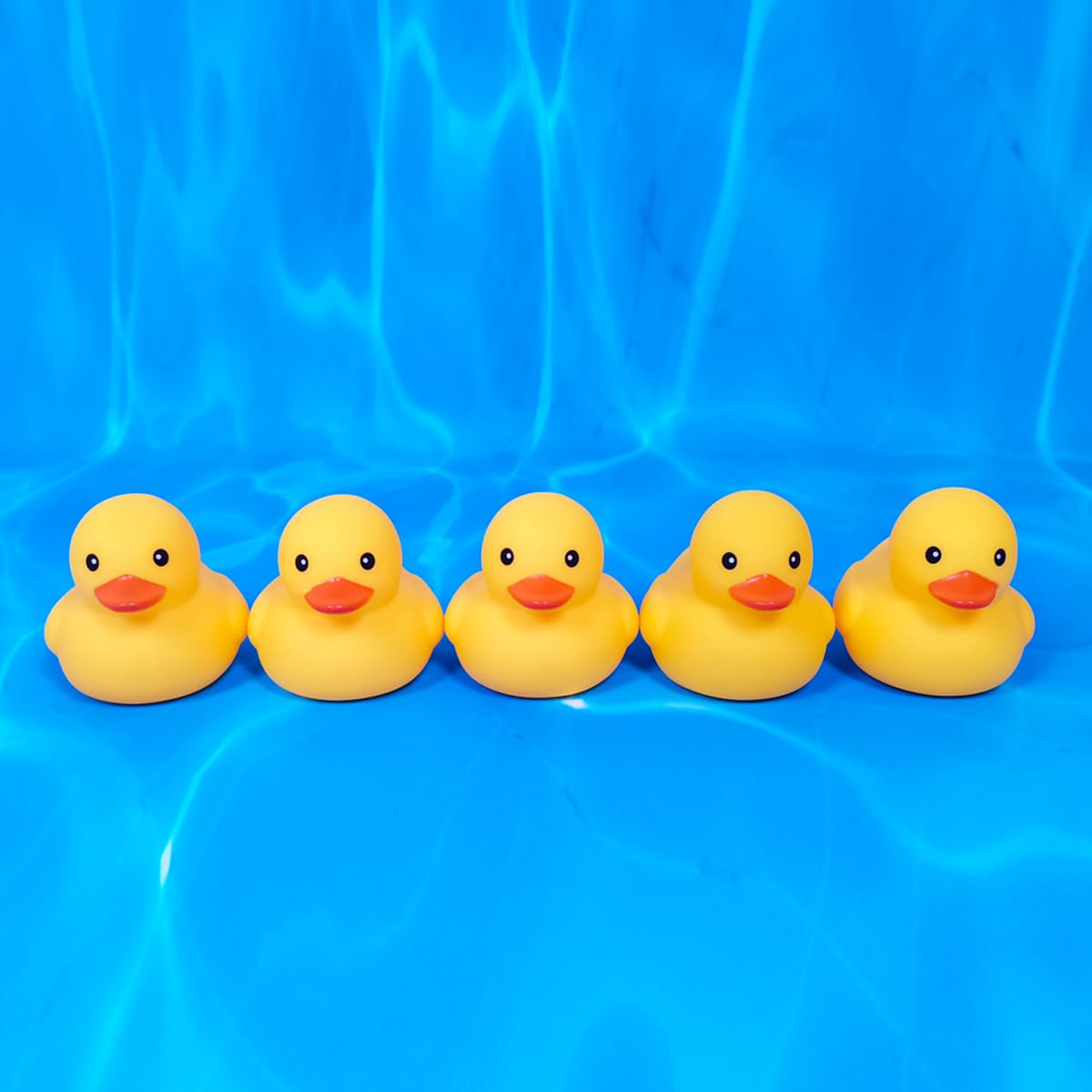 Kalafona 3-Inch No-Hole Rubber Ducks – Waterproof, No Squeak, Bulk Bath Toys