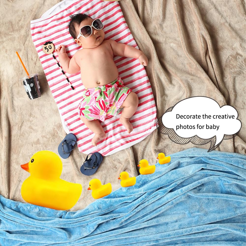 Kalafona 7-Inch Large Rubber Duck – No Hole, No Squeak, Waterproof Bath Toy and Desk Decor