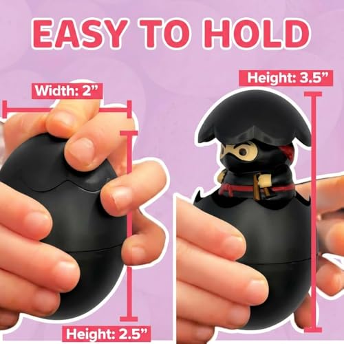 Kamhi World Egg Pops Ninja Talking Easter Egg Toy – Pop-Up Surprise with Sounds, Gag Gift for Teens, Ages 3+