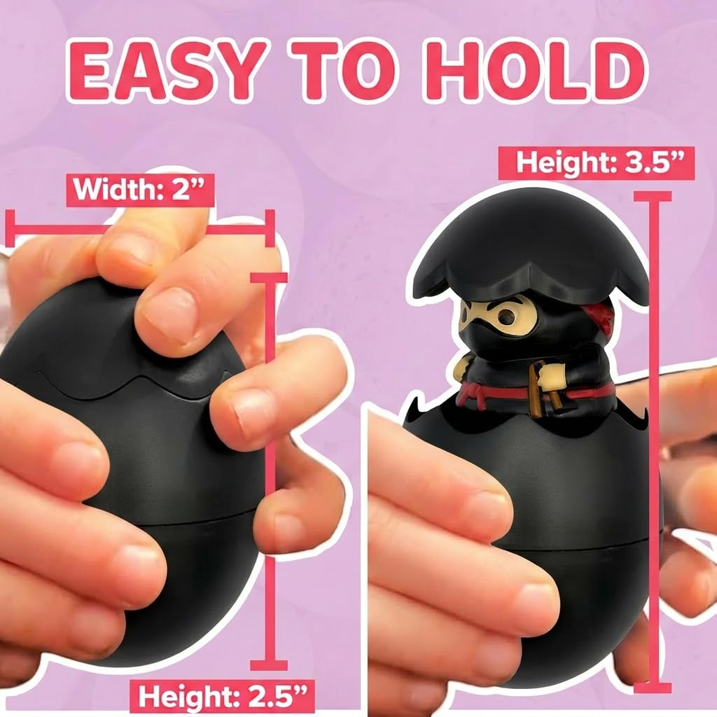 Kamhi World Egg Pops Ninja Talking Easter Egg Toy – Pop-Up Surprise with Sounds, Gag Gift for Teens, Ages 3+