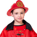 Kangaroo Firefighter Hat for Kids – Red Plastic Pretend Play Helmet