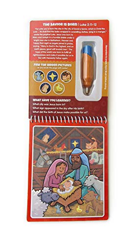 KangaToys New Testament Water Reveal Coloring Book – Reusable No-Mess Bible Activity for Kids Ages 3+