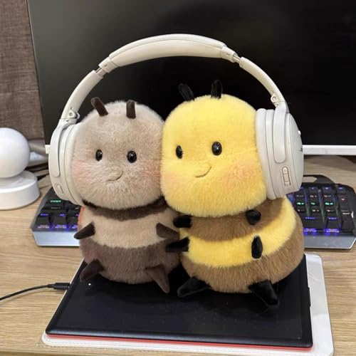 Karoeiwa 8-Inch Realistic Bee Plush Toy - Soft Stuffed Animal, Kawaii Gift