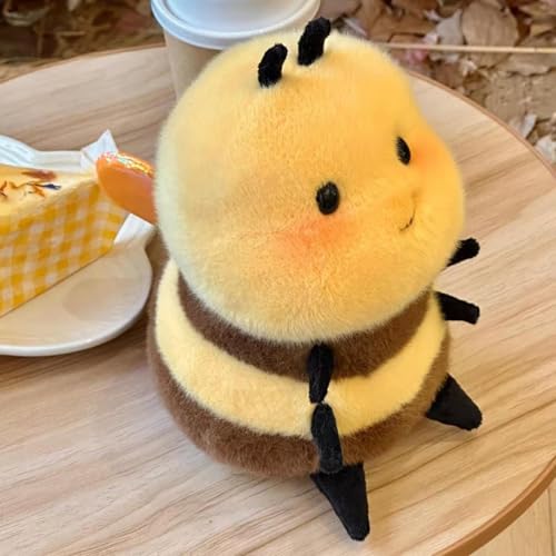 Karoeiwa 8-Inch Realistic Bee Plush Toy - Soft Stuffed Animal, Kawaii Gift