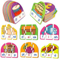 Kasfalci CVCC & CCVC Puzzle Cards - Phonics Word Games for Kids, Speech Therapy Toys